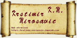 Krstimir Mirosavić vizit kartica